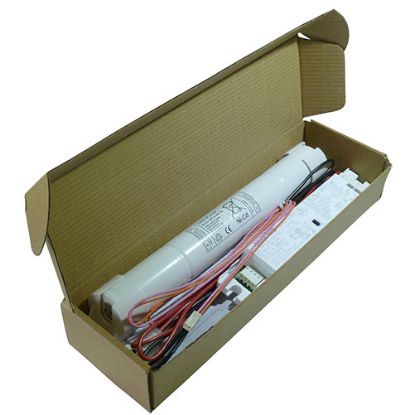 89800699  EM converterLED BASIC 203 NiCd 50V KIT; Emergency Lighting Gears For LED; For LED modules with a forward voltage of 10 – 54V; Non maintained operation; 3hr rated duration; Deep discharge protection; Short-circuit-proof battery connection; Polarity re